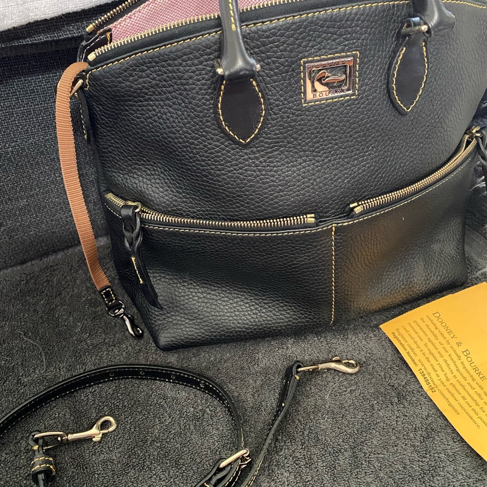 Dooney & Bourke Dillen Satchel - Black Pebbled Leather. Never used.